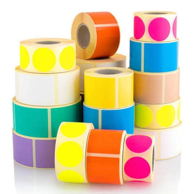 Rood Groen Blauw Geel Oranje Thermisch Papier Etiket Sticker DT Thermisch Etiket