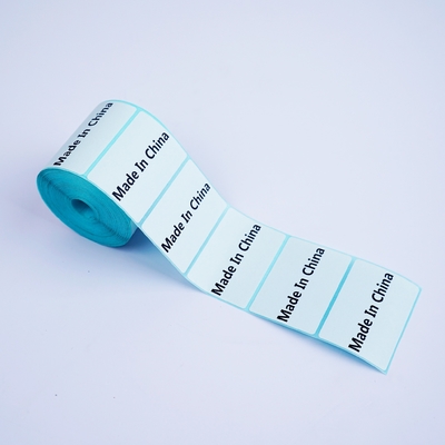 Adhesieve streepjescode-sticker Direct thermisch papier met blauw glasin voering