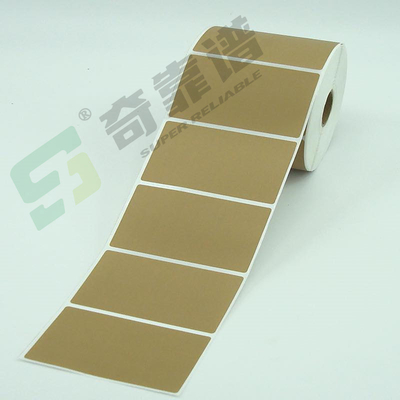lichtbruin Kraftpapier Gezichtspapier Kleefmiddel Etiket Sticker Blank Etiket in rol