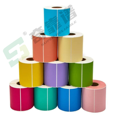 Rood Groen Blauw Geel Oranje Thermisch Papier Etiket Sticker DT Thermisch Etiket