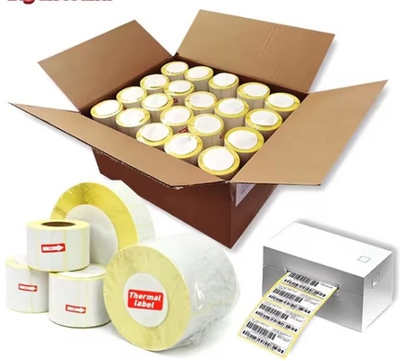 Kleefmiddel thermisch etiket Blank thermisch etiket Kleefmiddel barcode sticker met glazen liner