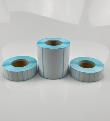 Direct thermische sticker DT sticker voor barcode afdrukken met blauw glasin voering