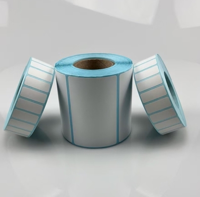 Direct thermische sticker DT sticker voor barcode afdrukken met blauw glasin voering