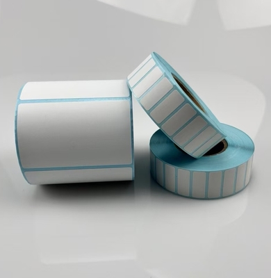 Direct thermische sticker DT sticker voor barcode afdrukken met blauw glasin voering