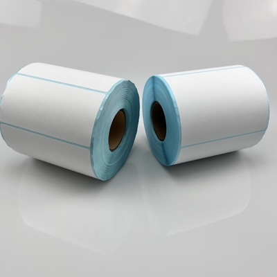 Direct thermische sticker DT sticker voor barcode afdrukken met blauw glasin voering
