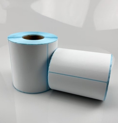 Direct thermische sticker DT sticker voor barcode afdrukken met blauw glasin voering