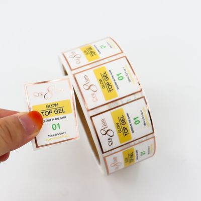 ISO-certificaat Gepersonaliseerd cosmetica-label Geprinte toiletartikelen label kleefmerk