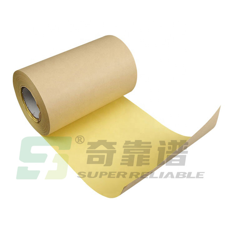 HM0533 lichtbruin kraftpapier kleefpapier kleeflabel voorraad in vellen met PE-gecoat kraftpapier