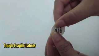 Breekbaar papieren etiketmateriaal